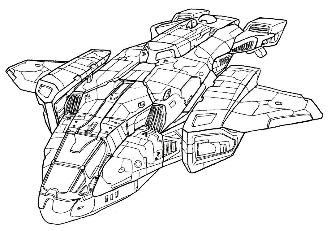 Halo Dropship 77 Coloring Pages