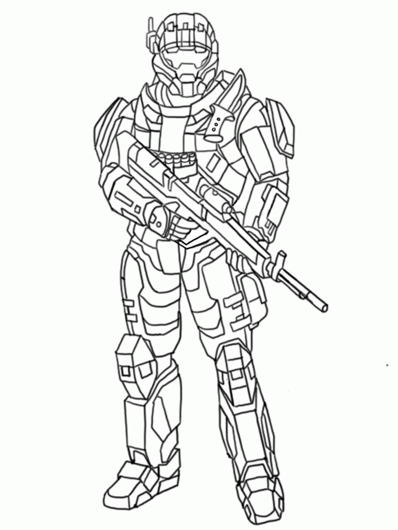 Halo full body Coloring Pages