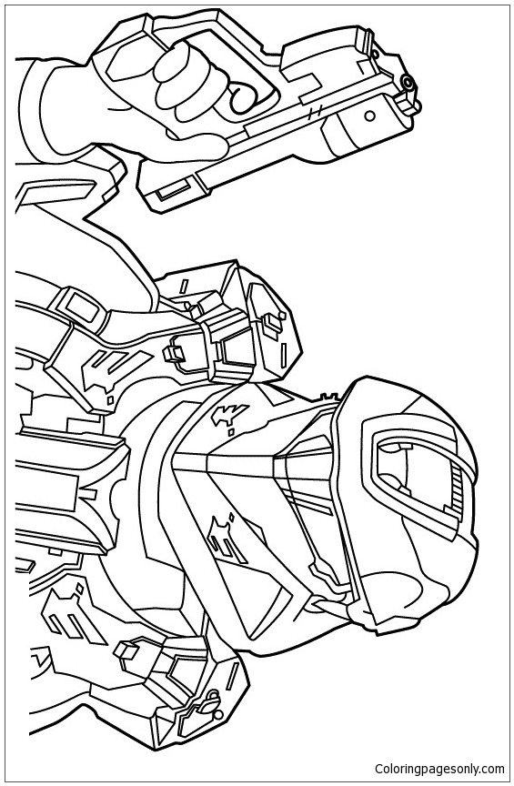 Download Halo Hero Coloring Pages - Cartoons Coloring Pages - Free Printable Coloring Pages Online