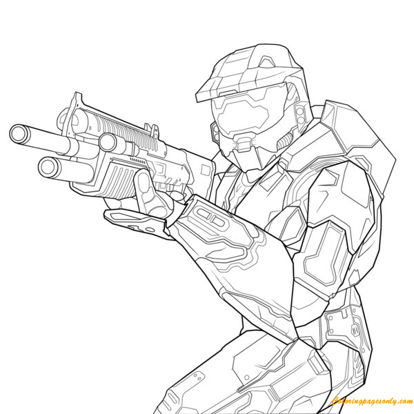 Halo Reach Hero Coloring Pages