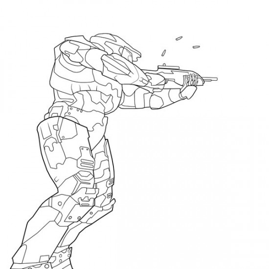 Halo Shooting Coloring Pages
