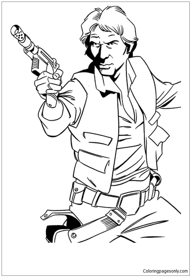 Han Solo Starwar Coloring Pages - Cartoons Coloring Pages - Coloring