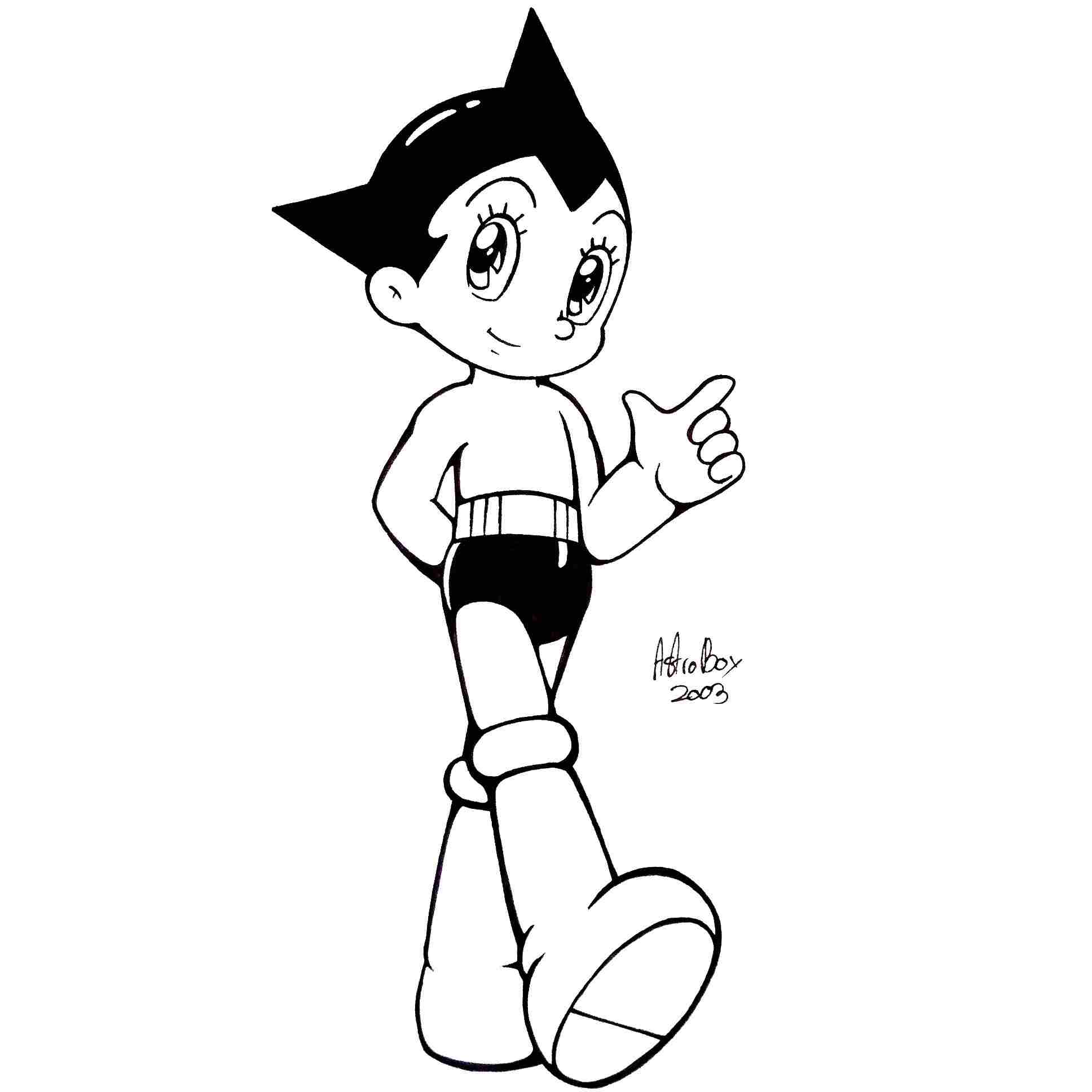Handsome Astro Boy in Astro Boy Animation Film Coloring Page