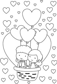 Happy Babies Couple Coloring Page