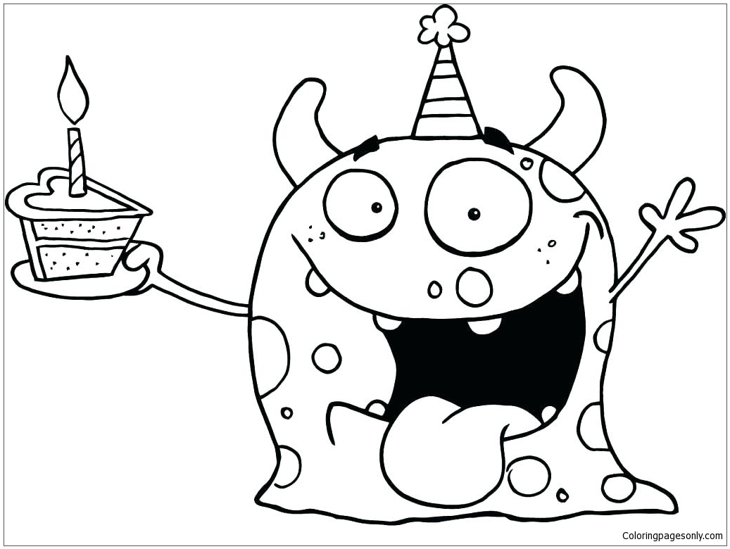Happy Birthday Funny Coloring Pages