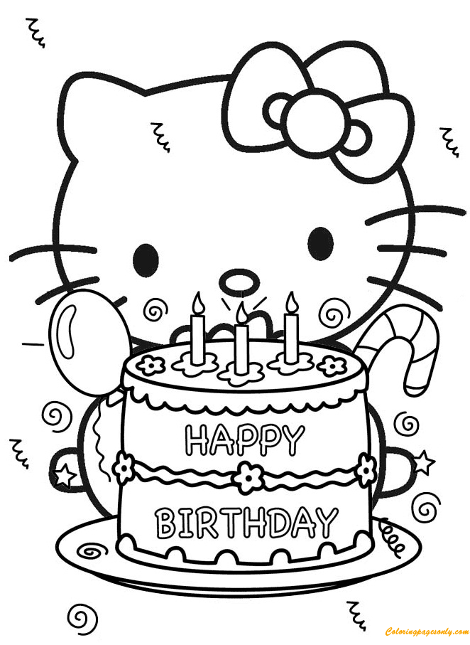 Fazendo a Minha Festa!: Hello Kitty - Imagens para Colorir!