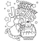 Happy Birthday Jesus Coloring Pages