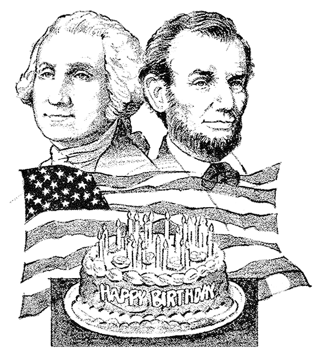 Happy Birthday Presidents Coloring Pages
