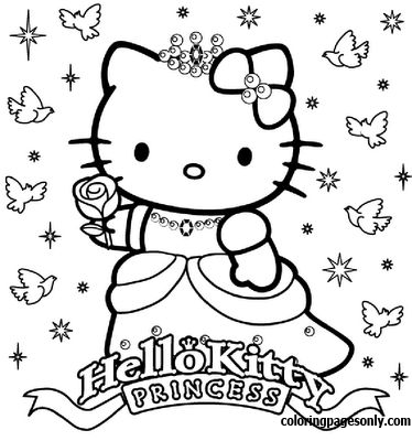 Happy Birthday Princess Hello Kitty Coloring Pages Cartoons Coloring Pages Coloring Pages For Kids And Adults