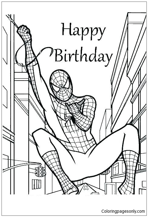 10 Fun Spiderman Birthday Coloring Pages for Party Fun