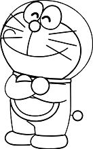 Doraemon feliz 1 Página para colorear