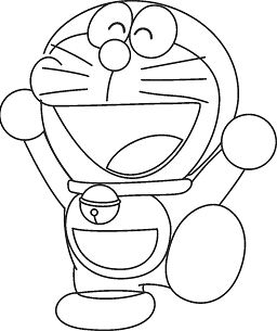 Happy Doraemon Coloring Pages