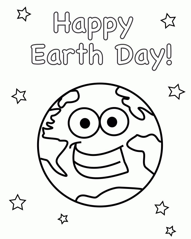 Happy Earth day Coloring Page Free Printable Coloring Pages
