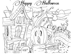 Happy Halloween 10 Coloring Page
