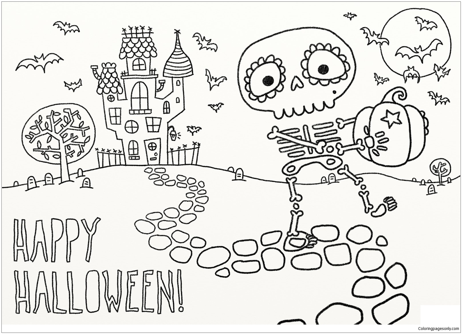 Happy Hallơween 1 Coloring Pages