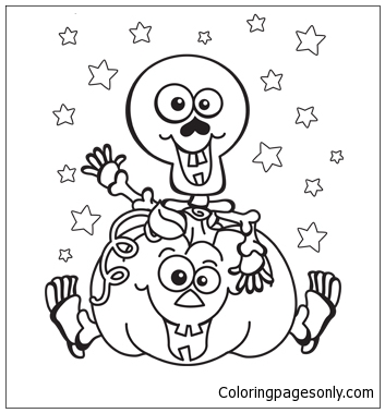 Happy Halloween Pumpkin Coloring Sheet Coloring Page