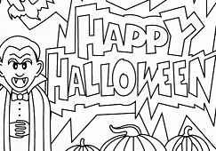 Happy Halloween 2017 Coloring Page