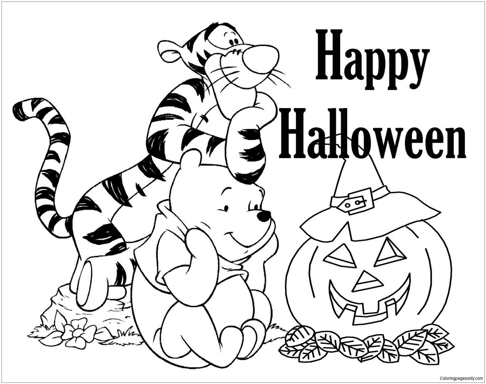 Happy Halloween 5 Coloring Page - Free Printable Coloring Pages