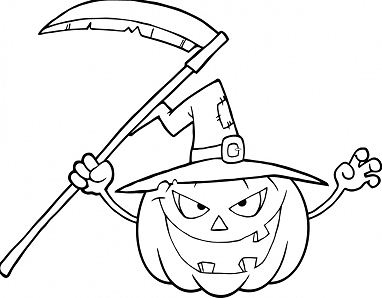 Happy Halloween Pumpkin Coloring Pages