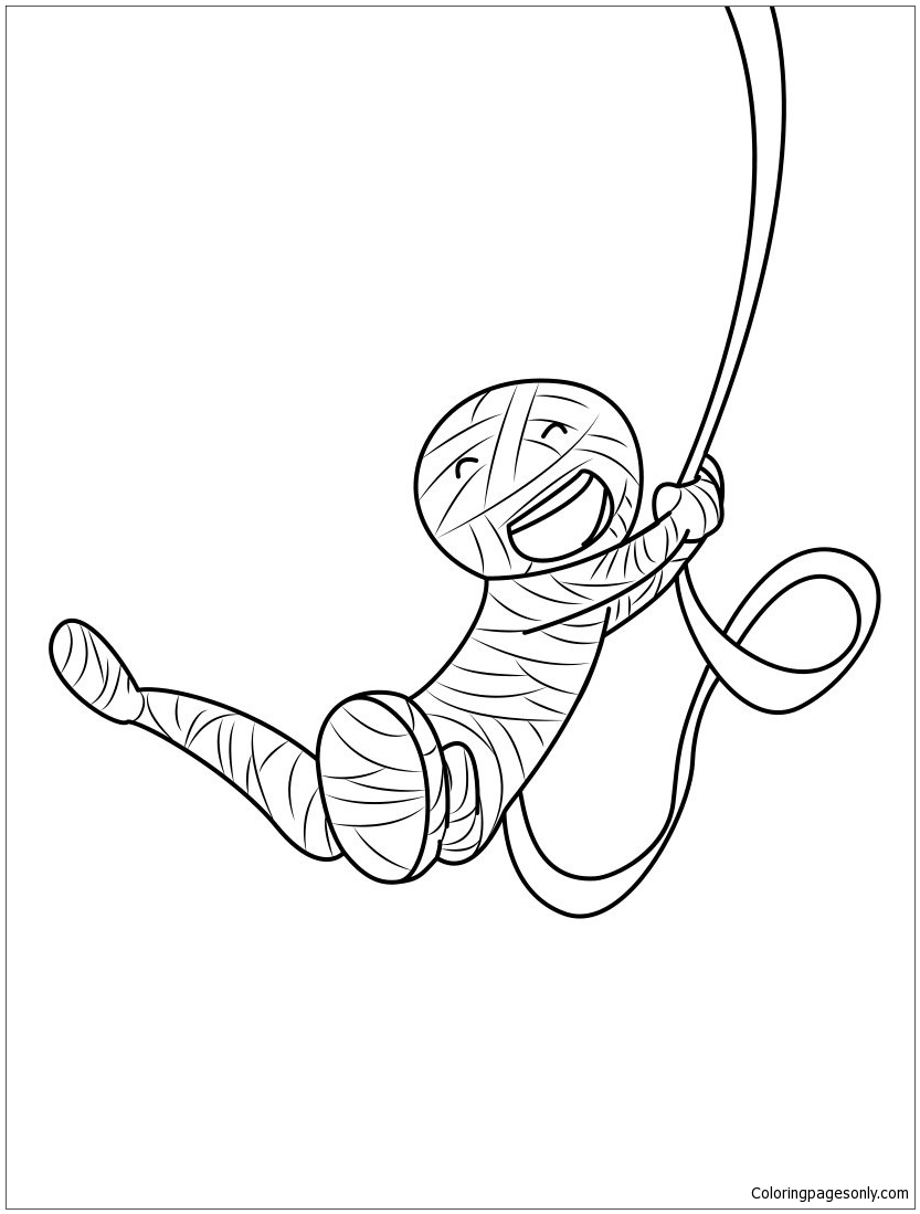 Happy Mummy Coloring Pages - Halloween Coloring Pages - Coloring Pages