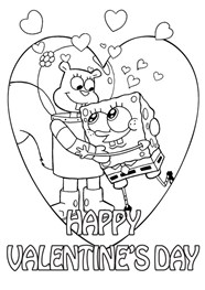 Happy New Valentines Day For Robot Coloring Page