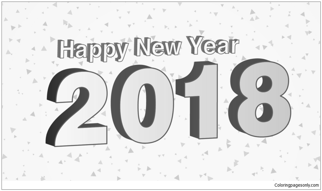 Feliz fiesta de año nuevo 2018 de año nuevo.