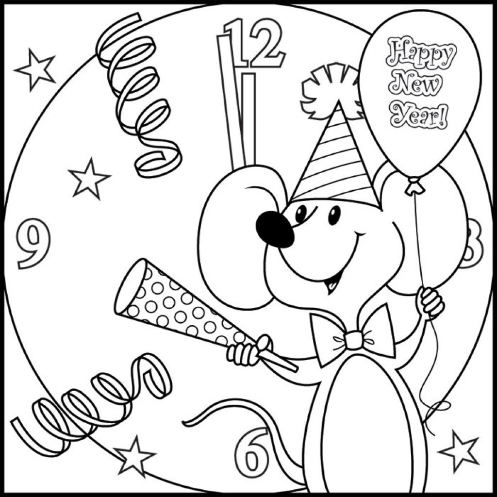 Happy New Year To Us Coloring Page