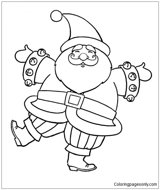 Счастливый Санта-Клаус, счастливо танцующий Рождество от Санта-Клауса