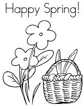 Happy Spring Coloring Pages