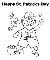 Happy St. Patrick s Day Leprechaun Coloring Pages