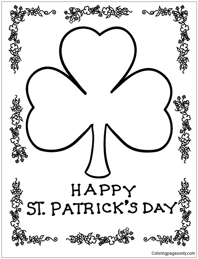 Happy St.Patricks Day Coloring Pages