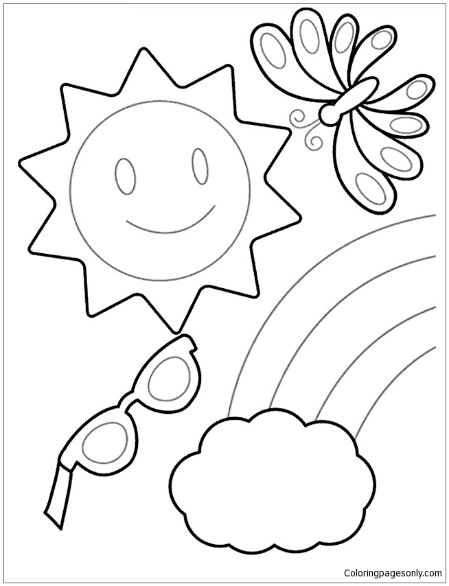 Happy Summer Coloring Page Free Printable Coloring Pages