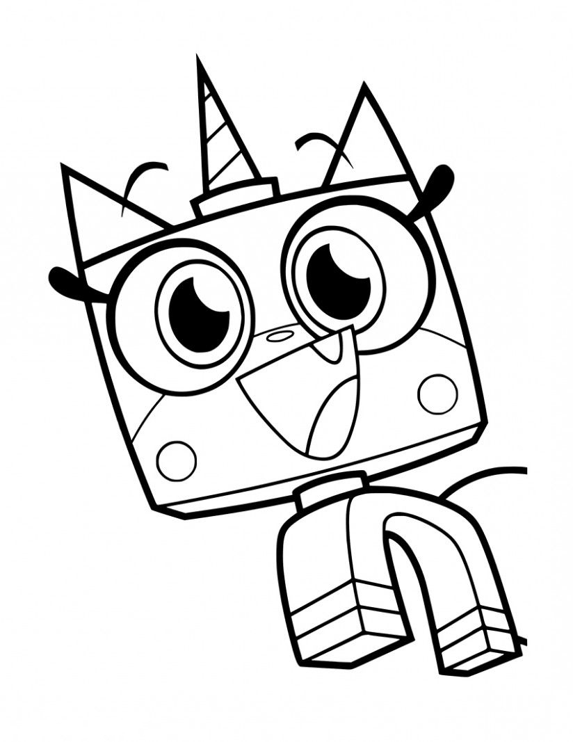 Happy Unikitty Lego Coloring Pages - Hello Kitty Coloring Pages