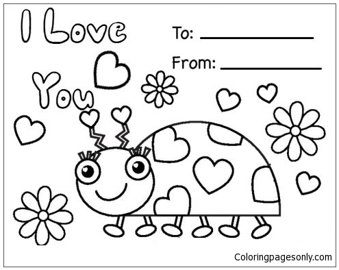 happy valentines day cards coloring page  free coloring