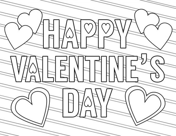 Happy Valentines Day To You Coloring Page