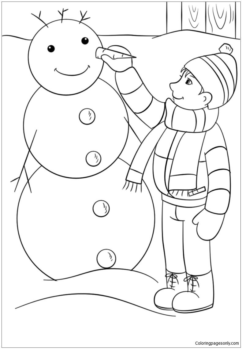 Happy Winter Coloring Pages