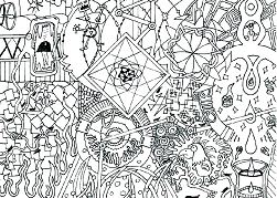Hard Picture For Adults Coloring Page