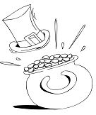 Hat And Pot Of Gold Coloring Pages
