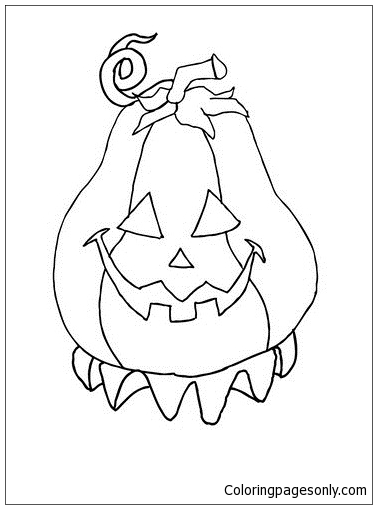 Haunted Pumpkin Coloring Pages