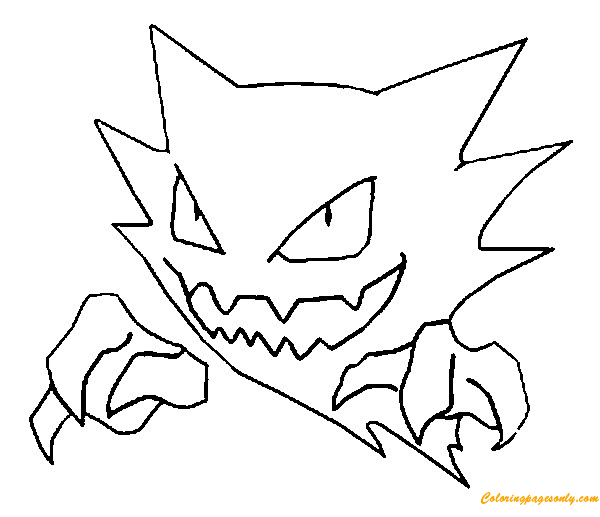 Haunter Pokemon Coloring Pages
