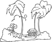 Hawaii Beaches Coloring Pages