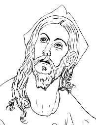 Head of Christ by El Greco Coloring Pages