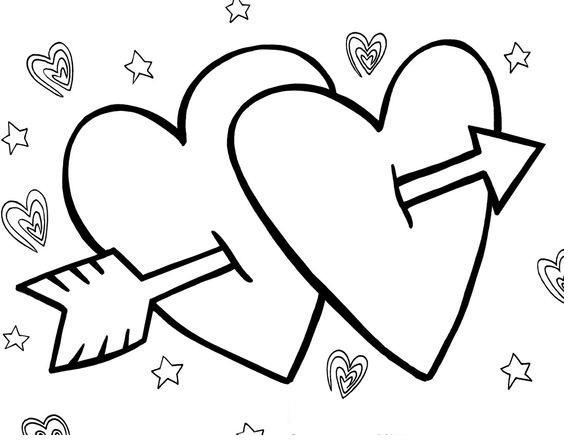 Heart For Valentines Day Coloring Page