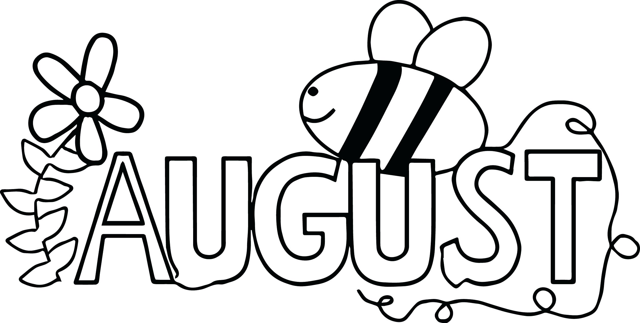 Hello August Coloring Pages