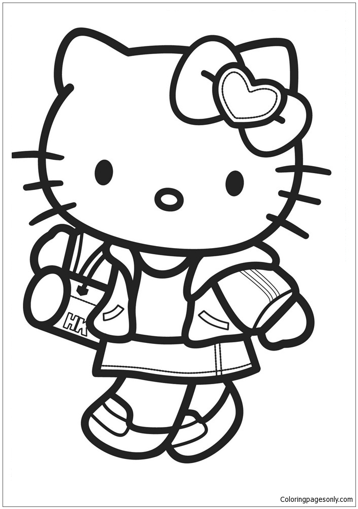 Download 202+ Hello Kitty With The Letter F Is For Fence Coloring Pages