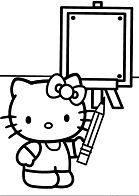 Hello Kitty 33 Página Para Colorear