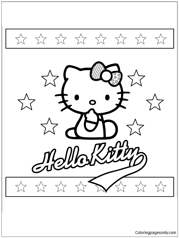 Hello Kitty 34 Coloring Page