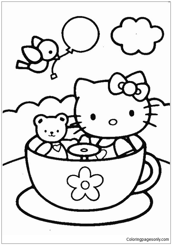 Hello Kitty et l'ours en peluche de Hello Kitty