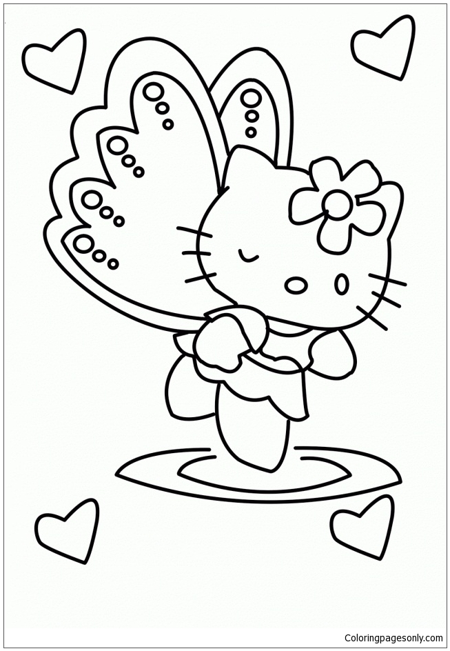 10 Angelic Hello Kitty Coloring Pages to Download for Celestial Creations