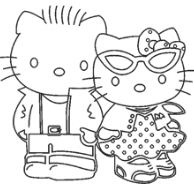 Hello Kitty Best Friends Forever Coloring Page